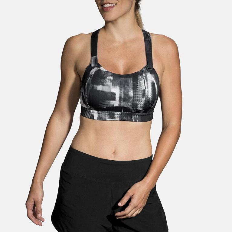 Brooks Juno Sports Running Bra - Women's - Grey (16352-WSYL)